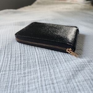 Elegant Black Leather Card Holder